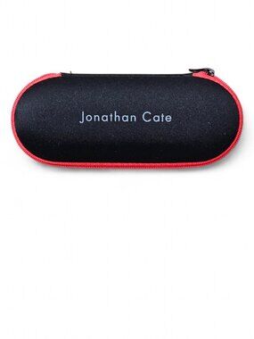 Jonathan Cate Sunglass Semi-hard Zip Around Black And Red Glasses Case